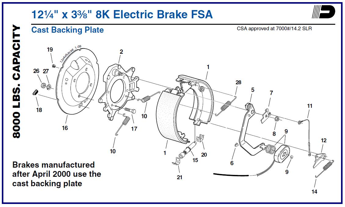 Electric Brake - 8,000 LBS